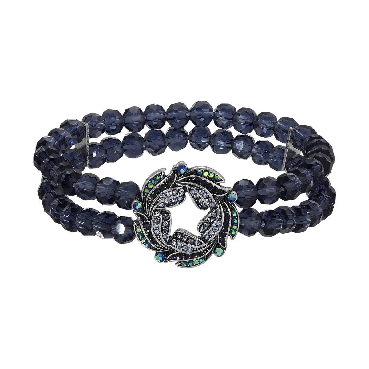 1928 Aurora Borealis Wreath Glass Bead Bracelet
