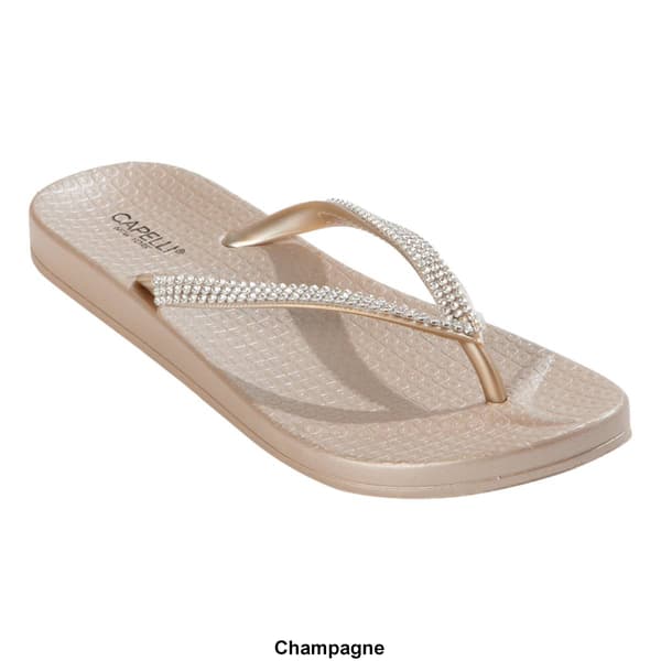 Womens Capelli New York Textured Opaque Flip Flops