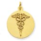 Gold Classics&#40;tm&#41; 14kt. Caduceus Disc Charm - image 1