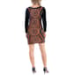 Womens 24/7 Comfort Apparel Orange Long Sleeve A-Line Dress - image 2