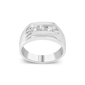 Mens Haus of Brilliance 1/3ctw. Diamond Channel Set 3 Stone Ring - image 1