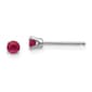 Gemstone Classics&#40;tm&#41; White Gold 3mm. Ruby Stud Earrings - image 1