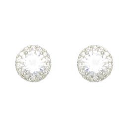 Freedom Round Cubic Zirconia Stud Earrings