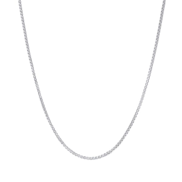 Sterling Silver 24in. Box Chain Necklace - image 