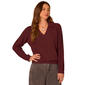 Petites Democracy L/S Vnk Crcht Scllp Collar Sweater - image 1