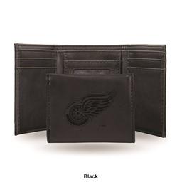 Mens NHL Detroit Red Wings Faux Leather Trifold Wallet