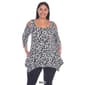 Plus Size White Mark Leopard Cold Shoulder Tunic - image 6