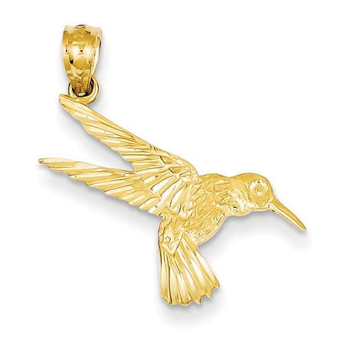 Unisex Gold Classics™ 14k. Hummingbird Pendant