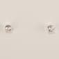 Design Collection Silver-Tone CZ 6mm Round Stud Earrings - image 1