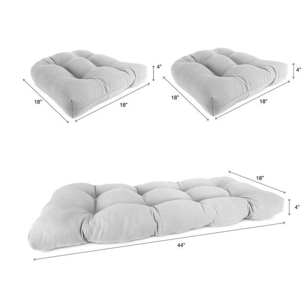 Jordan Manufacturing 3pc. Dailey Wicker Chair Cushion Set
