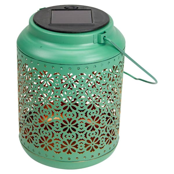 Northlight Seasonal 7in. Floral LED Solar Lantern