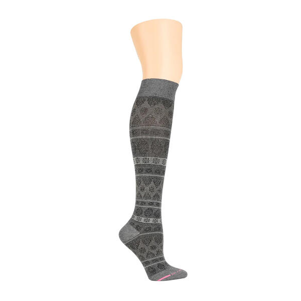 Womens Dr. Motion Damask Compression Knee High Socks - image 