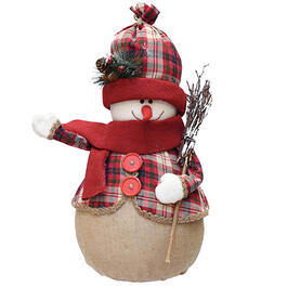 Northlight Seasonal Plaid Snowman Christmas Table Top Figure