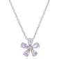 Simulated Lavender Flower Necklace - image 1