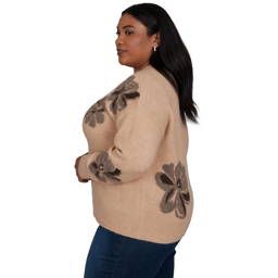 Plus Size Skye’s the Limit Signature Sweaters Floral Sweater