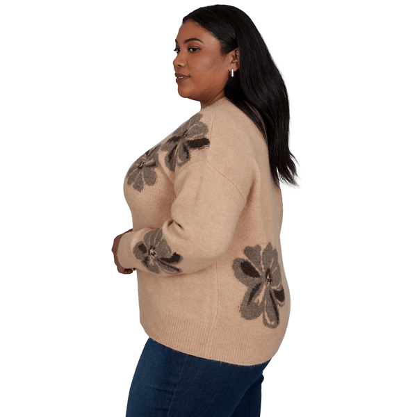 Plus Size Skye’s the Limit Signature Sweaters Floral Sweater