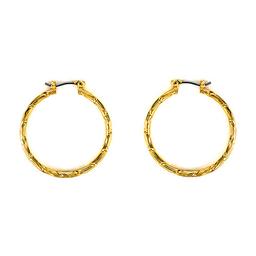 Napier Gold Tone Large Hoop Earrings