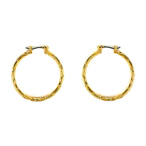 Napier Gold Tone Large Hoop Earrings - image 