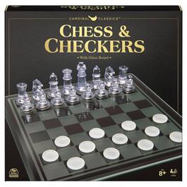 Cardinal Classics Glass Board Chess & Checkers