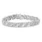 Diamond Classics&#40;tm&#41; Sterling Silver Double Wrap Bracelet - image 1
