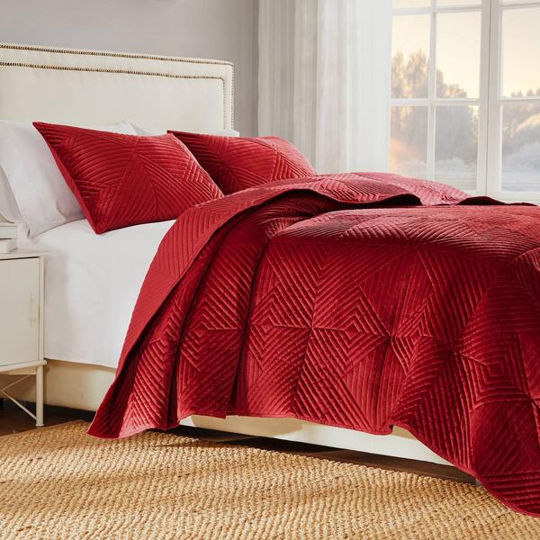 Greenland Home Fashions&#8482; Riviera Velvet Modern Quilt Set - image 