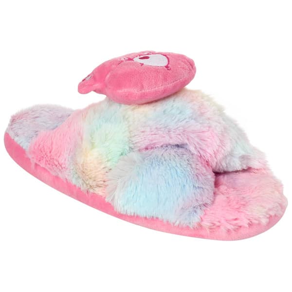 Womens Care Bears Faux Fur with  Plush Head Slippers - image 