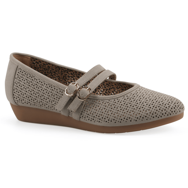 Womens Cliffs by White Mountain Rivian Perforated Mary Jane Flats - image 