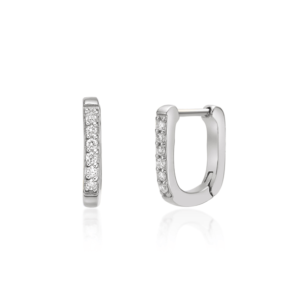 Brilliant Grown 1/10ctw. Lab-Grown Diamond Hoop Earrings - image 