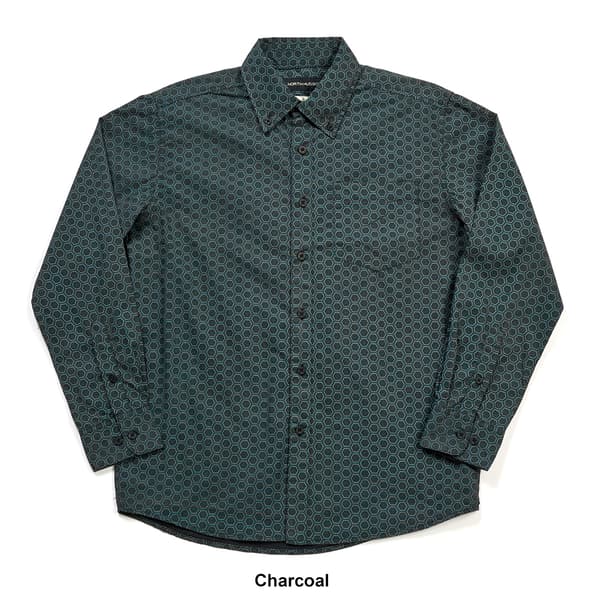 Mens North Hudson Geometric Tuckless Button Down Shirt