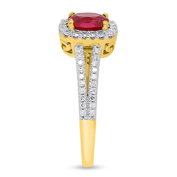 Gemstone Classics™ Created Ruby & Lab Grown Diamond Ring