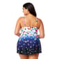 Plus Size Anne Cole Gradient Floral Surplice Swimdress - image 2