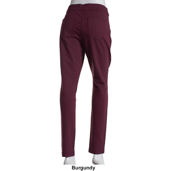 Womens da-sh Pull On Solid Ponte Pants w/Center Seam