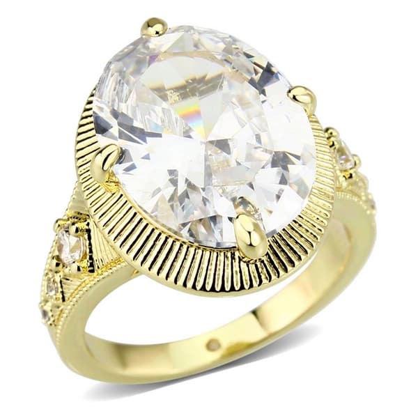 Ashley Cooper(tm) Gold-Tone Oval Cut Statement Ring - image 