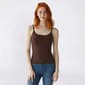 Juniors Derek Heart Scoop Neck Lace Hem Padded Cup Camisole - image 3