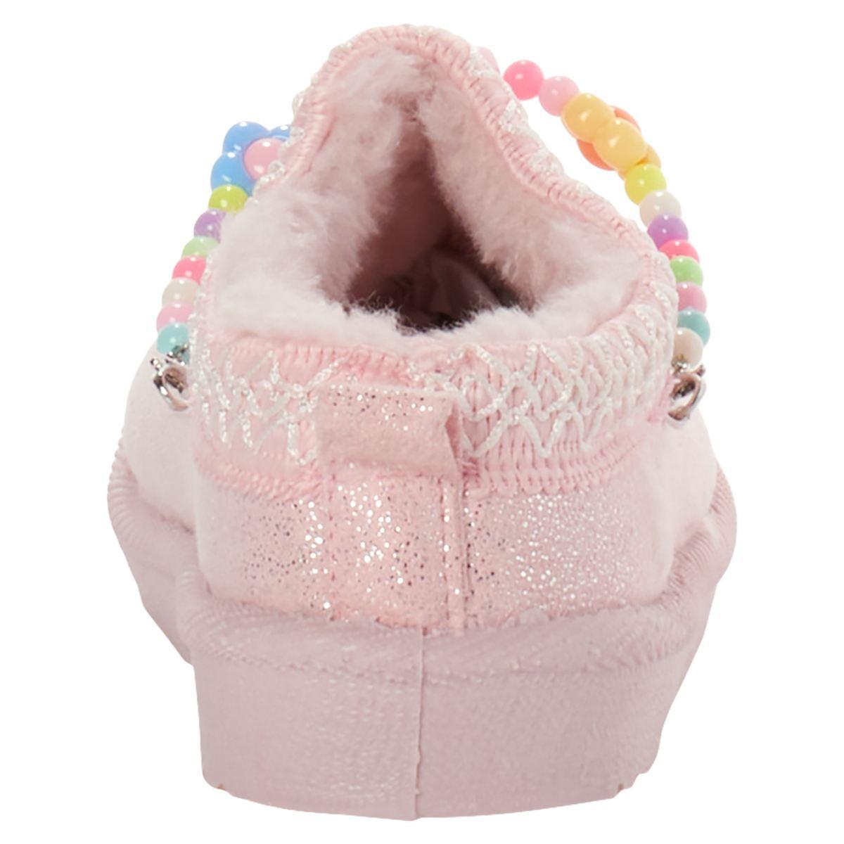 Little Girls Josmo Pink Scuff with Beads Clogs