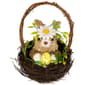 Northlight Seasonal Twig Basket with Rabbit Easter Decor - image 1