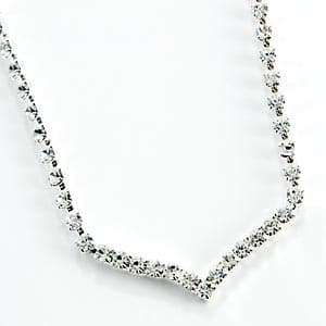 Rosa Rhinestones Crystal V Collar Necklace - image 