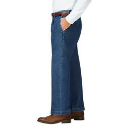Haggar Men's Big & Tall Classic Fit Pleat Front Denim Pants