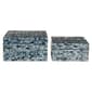 9th & Pike&#174; Blue Shell Mosaic Wood Storage Boxes - Set of 2 - image 8
