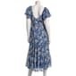 Juniors Trixxi Puff Sleeve Floral Chiffon Side Slit Midi Dress - image 3