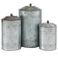 9th & Pike&#174; Silver Galvanized Metal Storage Jars - Set of 3 - image 5
