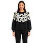 Womens Zac & Rachel Long Puff Sleeve Fair Isle Sweater - image 1