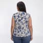 Plus Size Emily Daniels Sleeveless Ruched Shoulder Floral Blouse - image 2