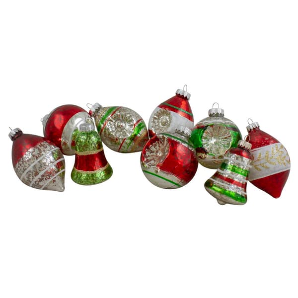 Northlight Seasonal 9ct. 2-Finish Christmas Ornaments