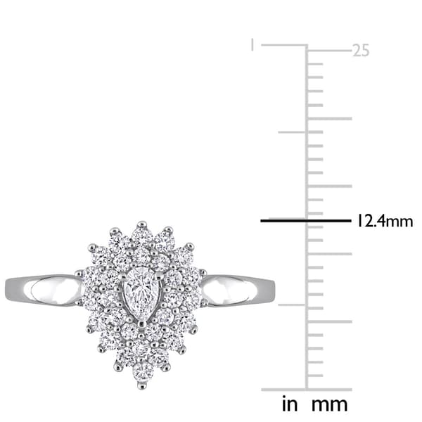 Diamond Classics™ 14kt. White Gold 1/2ctw. Diamond Teardrop Ring
