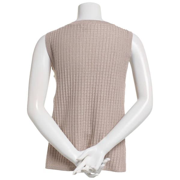 Womens Calvin Klein Sleeveless Textured Sweater w/ Lurex
