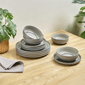 Sango Asher 12pc. Grey Dinnerware Set with Reactive Glaze - image 4