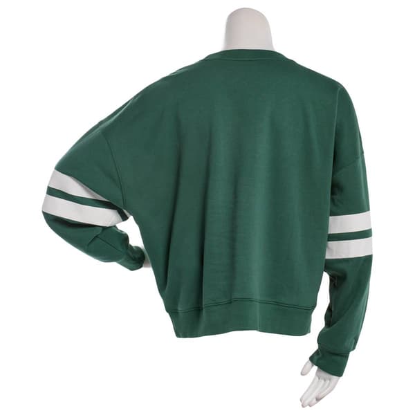 Juniors Plus Peanuts™ Embroidered Snoopy Football Sweatshirt