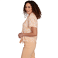 Womens Hearts of Palm Peachy Keen Floral Tie Front Blouse - image 4