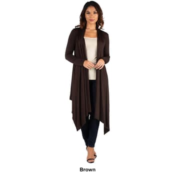 Womens 24/7 Comfort Apparel Extra Long Open Front Cardigan - Boscov's